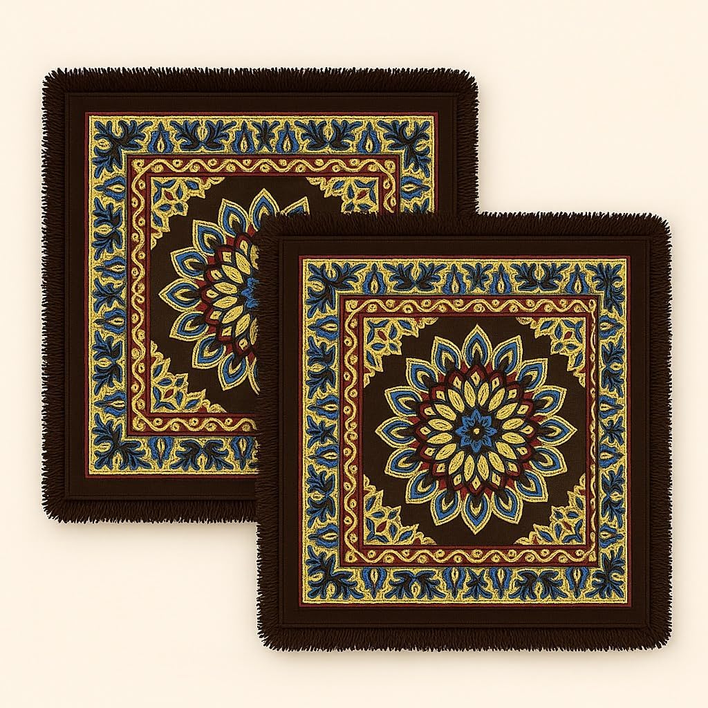 Velvet Prayer Mats - Soft & Elegant for Pooja -9