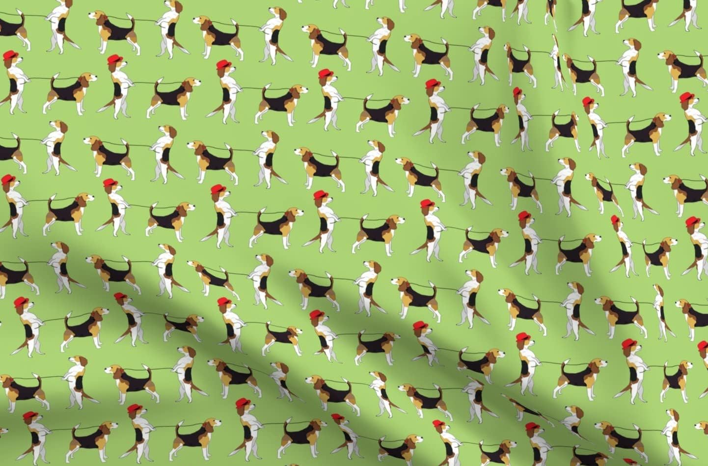 Spoonflower Fabric - Beagles Beagle Dog Puppy Printed on Organic Cotton Sateen Fabric by The Yard - Sewing Quilting Apparel Home Decor