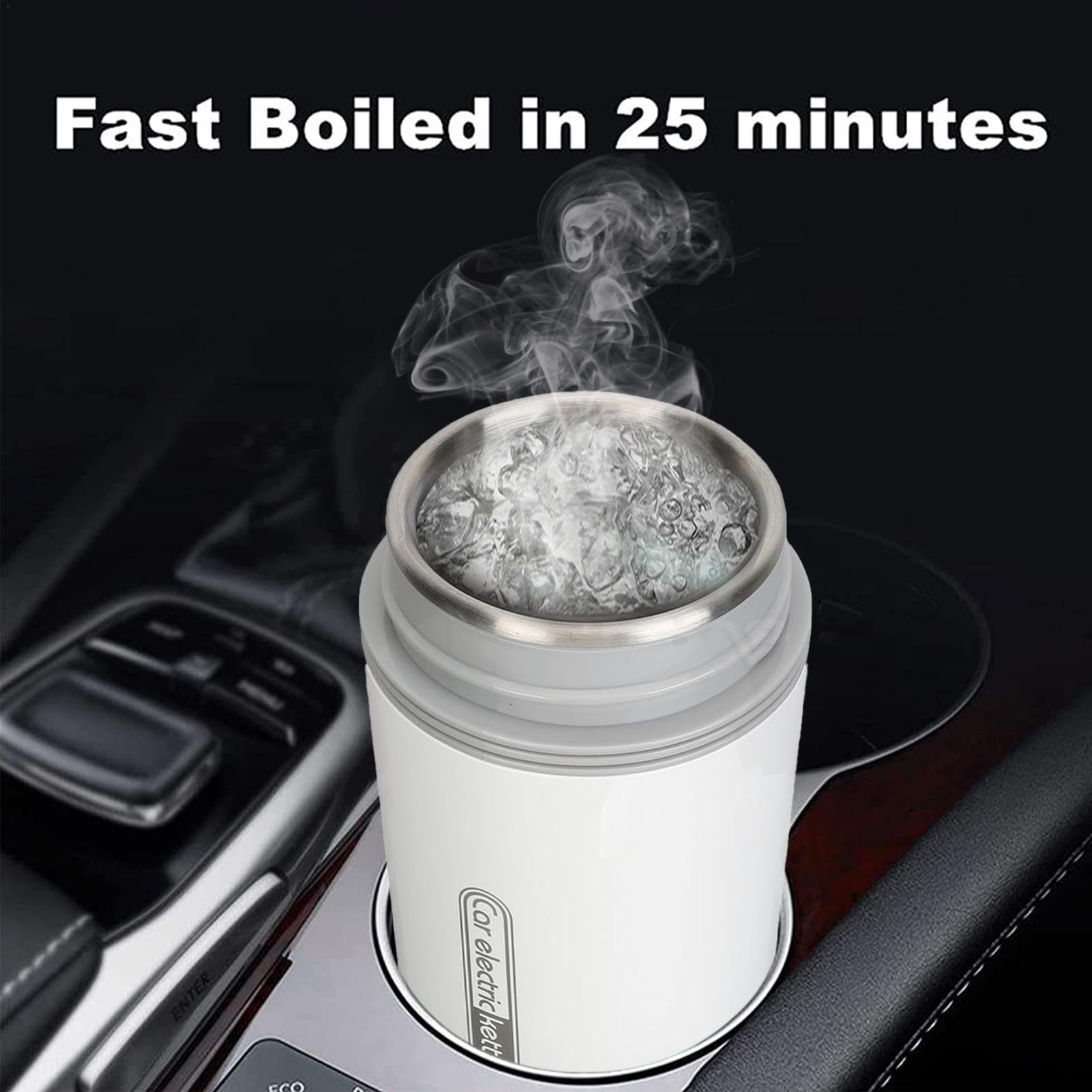 Hervidor Eléctrico para Coche Botella Calentadora Eléctrica de 12V | Hervidor de Agua Potable para Viajes por Carretera, Camping, 4x4, Autocaravanas, Furgonetas, Monovolúmenes