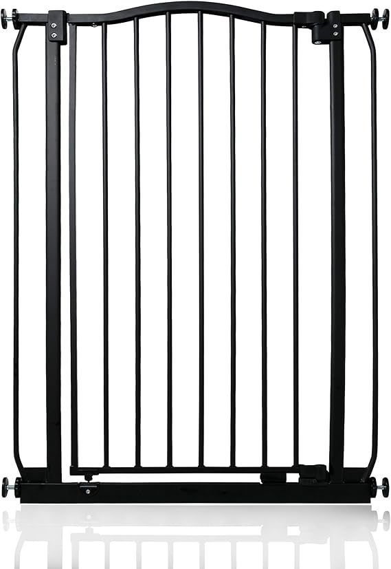 Safetots Extra Tall Curved Top Safety Gate, 71cm 80cm, Matt Black