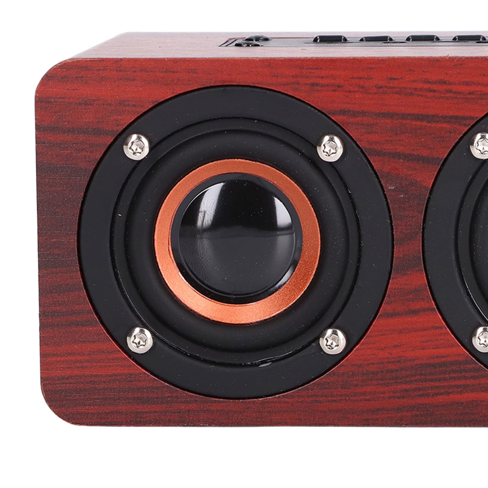 Altoparlante Altoparlanti portatili rossi Doppi altoparlanti Chiamata vocale Ricarica USB Altoparlante in legno Subwoofer