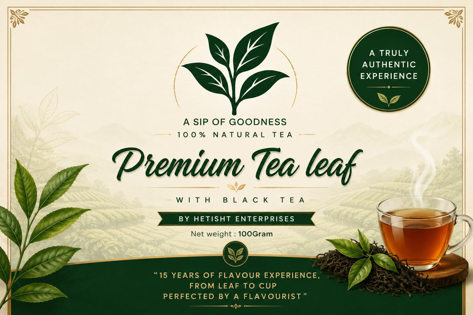 Hetisht Tea, Assam Premium Black Tea with leaves, Classic Brew, Bold Flavour, Rich Aroma, 100% Natural-image-42