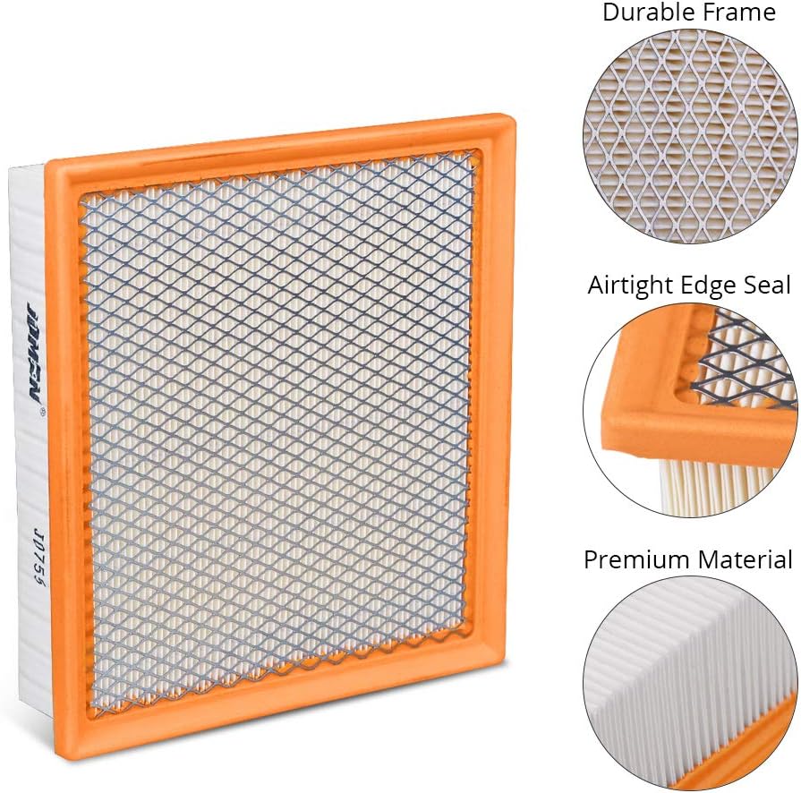 JDMON Compatible with Engine Panel Air Filter Toyota Lexus Jeep Dodge Avalon V6 2013-2018, Camry V6 2012-2017, 2014-2019 Only Gas Highlander, 2011-2018 Sienna CA10755,2 Pack