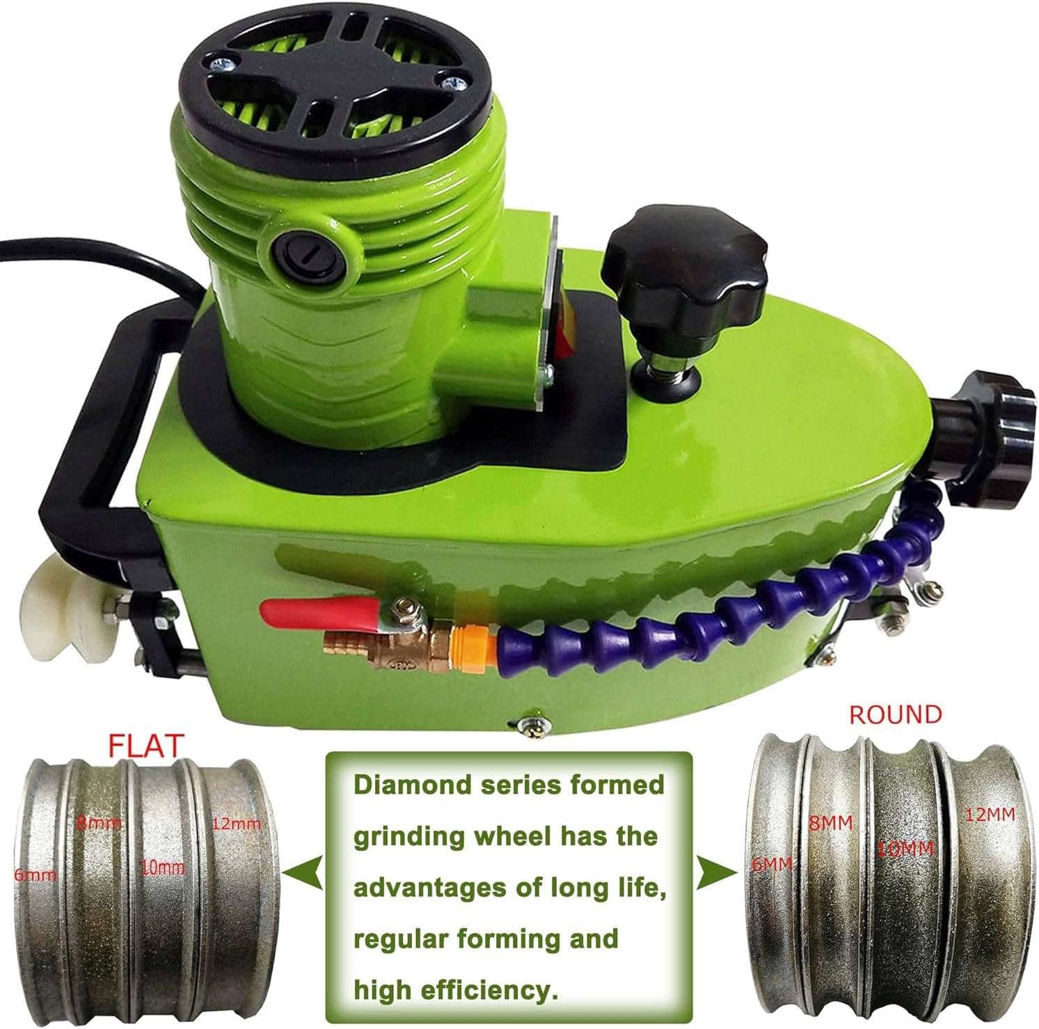 Small Glass Edging Machine Electric Portable Glass Edger Straight Round Bevel Edge Trimmer Grinder DIY Glass Corner Grinding Edging Machine Glass Polish