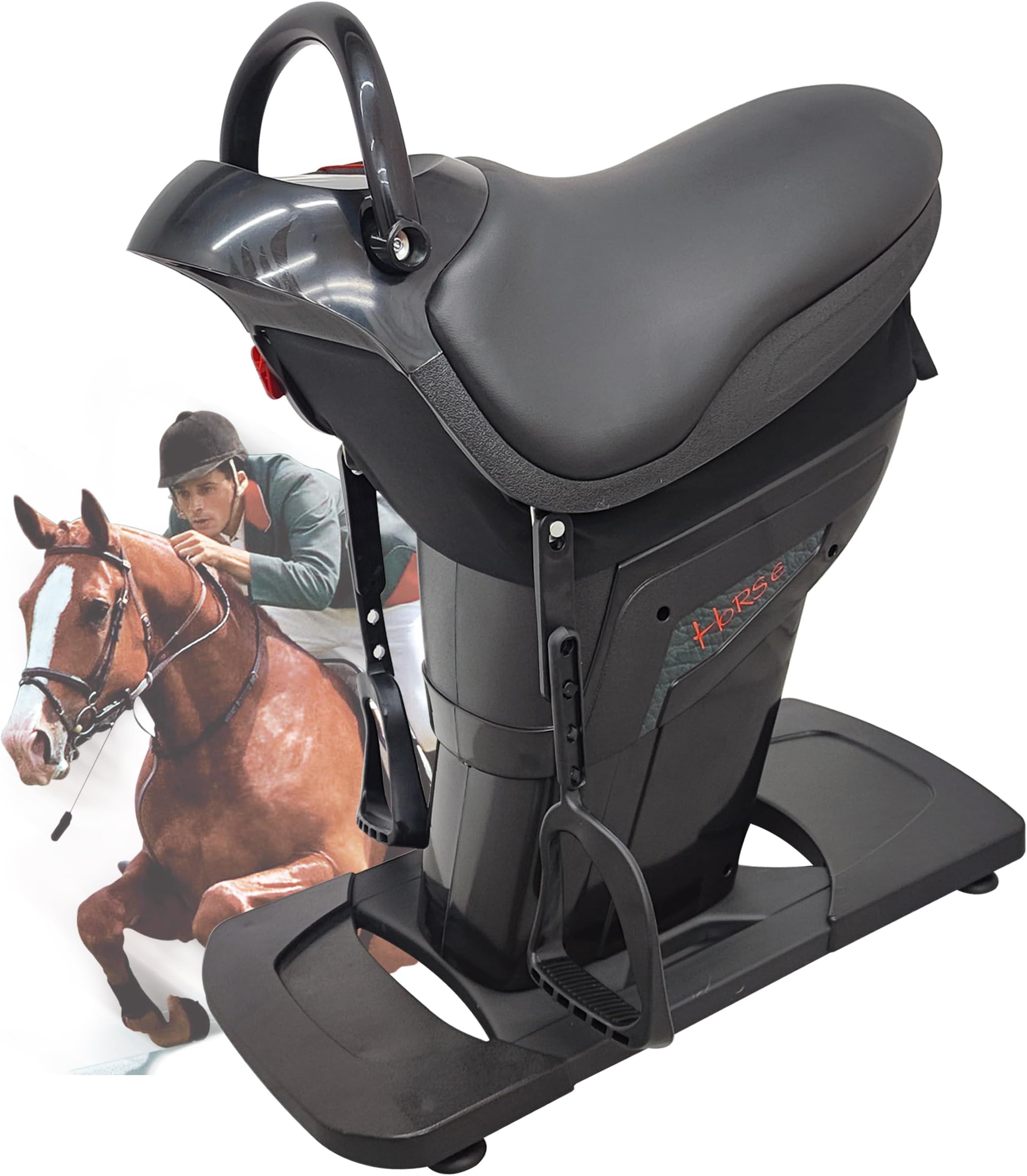 Electric Horse Riding Simulator - Abdominal Fitness Exercise Machine, LCD Display - Horse Riding & Abdominal Exercise