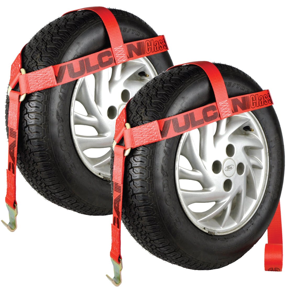 Vulcan Car Dolly Tire Harness Red - 2 pack