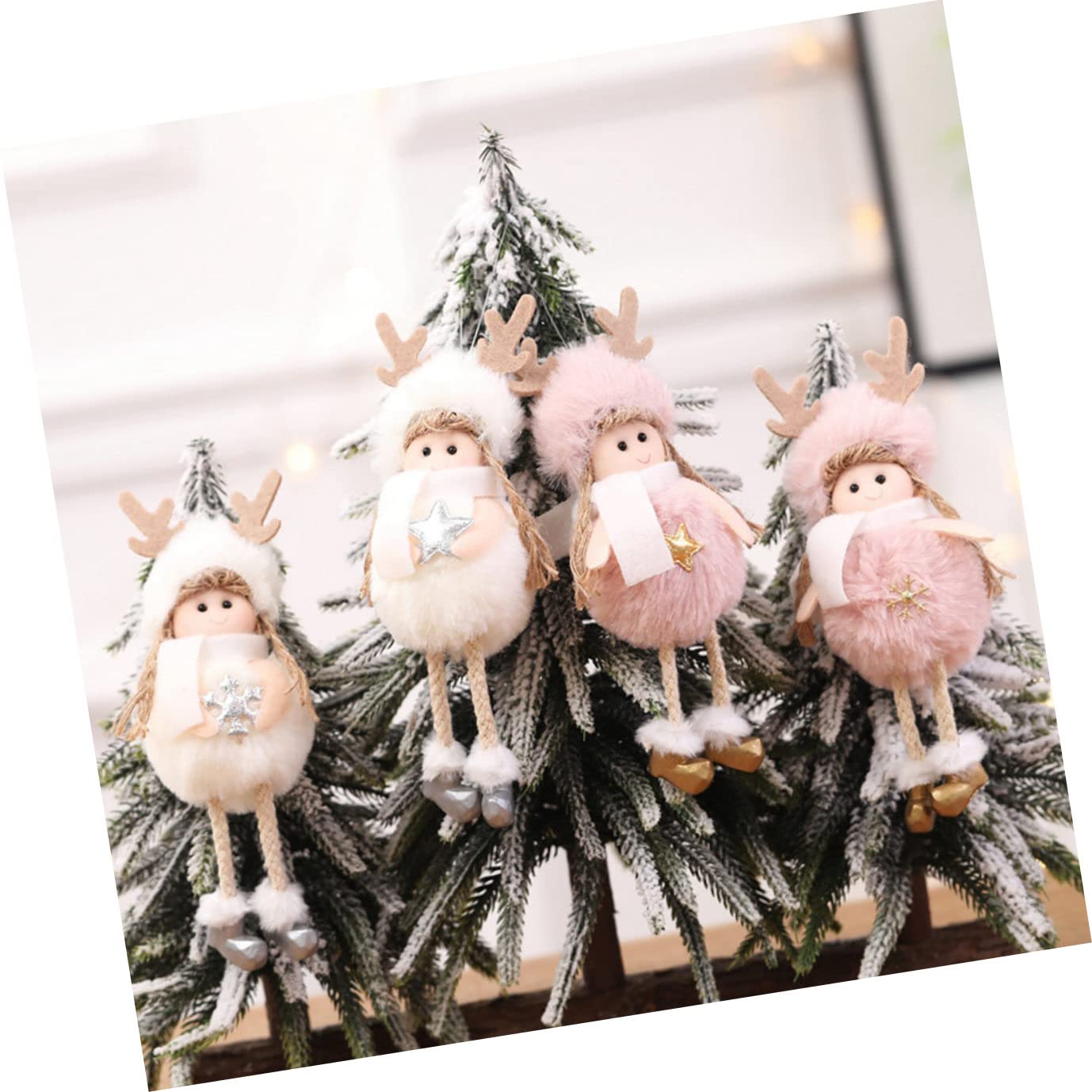 Toyvian 8pezzi Addobbi Natalizi Ciondoli Per Albero Di Natale Con Angeli Decorazioni Per Natale Per Foto e Regali Festivi