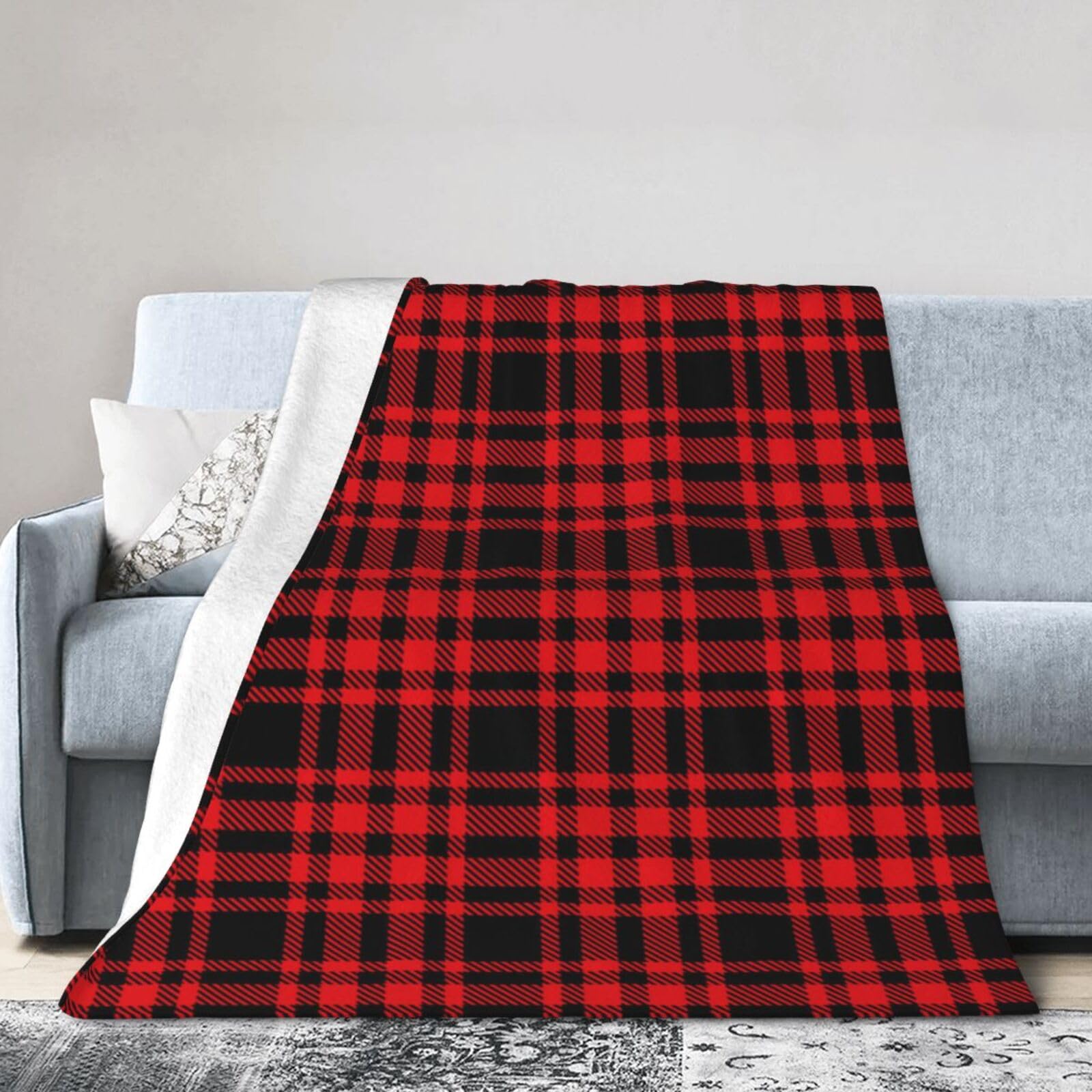 ERTDFXCV Tartan Plaid Blanket 50"x40"