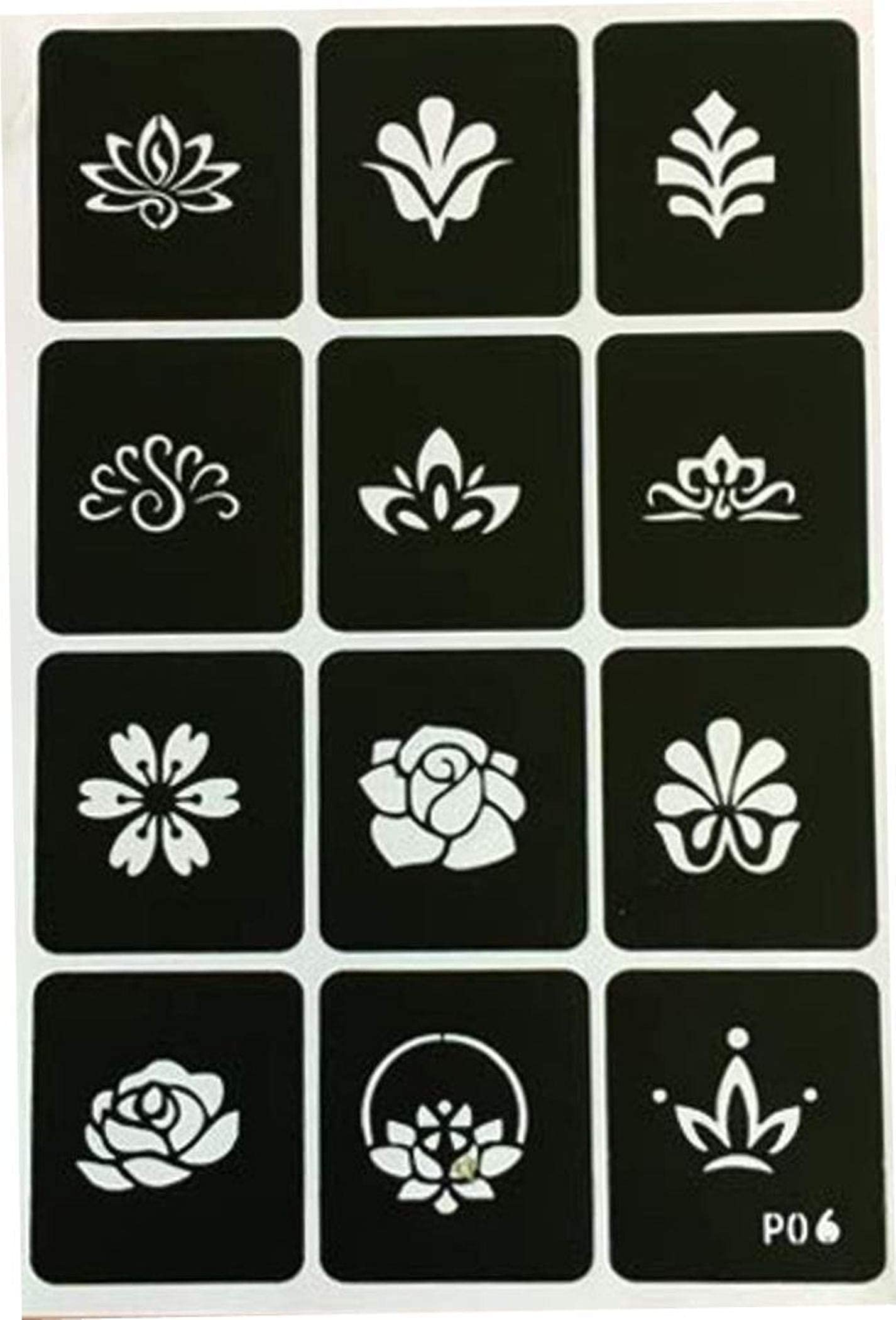Ivana's Heena Mehandi Tatto Stencil Set for | Hand | Body | Fingure | Face | Heena Art Temporary Tatto for Kids, Girls & Women, Design - NIV-306-image-21