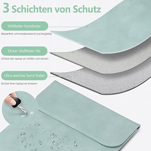 Miniatura 3 de HYZUO Funda para laptop de 15 pulgadas para MacBook Air 15 M4 A3241 M3 M2 2025-2023, Surface Laptop de 15 pulgadas 76543, MacBook Pro 15 2019-2016,