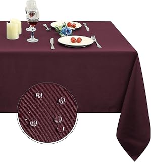 Obstal 210GSM Square Burgundy Tablecloth, 54 x 54 Inch