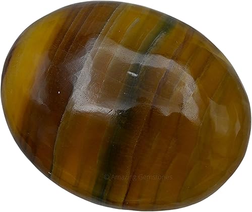Miniatura 2 de Amazing Gemstone Piedra de palma de fluorita  Piedra de preocupación de masaje de bolsillo para equilibrio natural de chakras corporales, curación