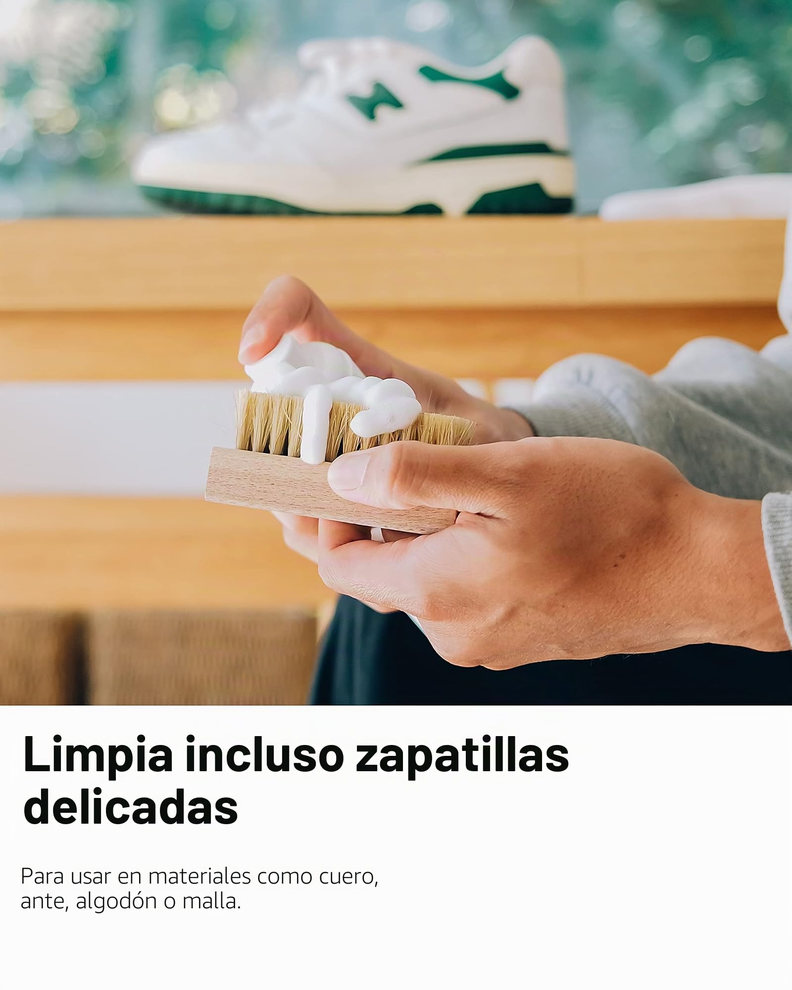 Jason Markk Cepillo para zapatos y limpiador profundo de 8oz/236 ml en set – para la limpieza y cuidado de zapatos y diversos materiales, morado, Einheitsgröße
