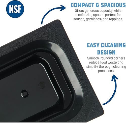 Miniatura 3 de Carlisle - Recipientes para alimentos refrigerados con aislante Coldmaster (Tamaños surtidos), Negro, 1