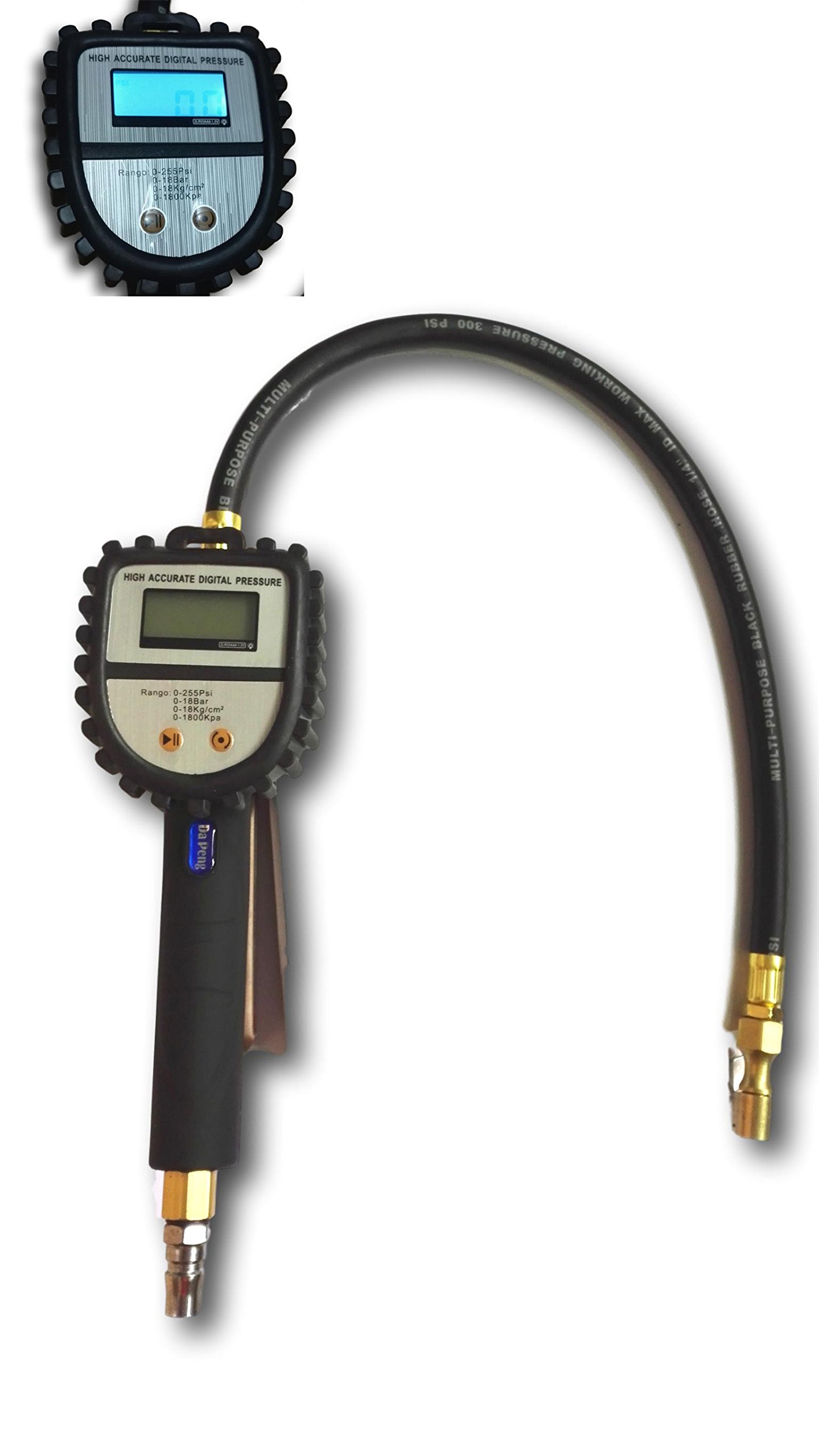 Digital Tire Pressure Gauge 220 PSI Tire Pressure Monitor Compressor Tool With - View #8