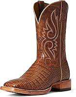 Vista 1 de ARIAT Men's Relentless Denton Alligator Square Toe Cowboy Boots Rls NTRL Caiman BellyCml Tan