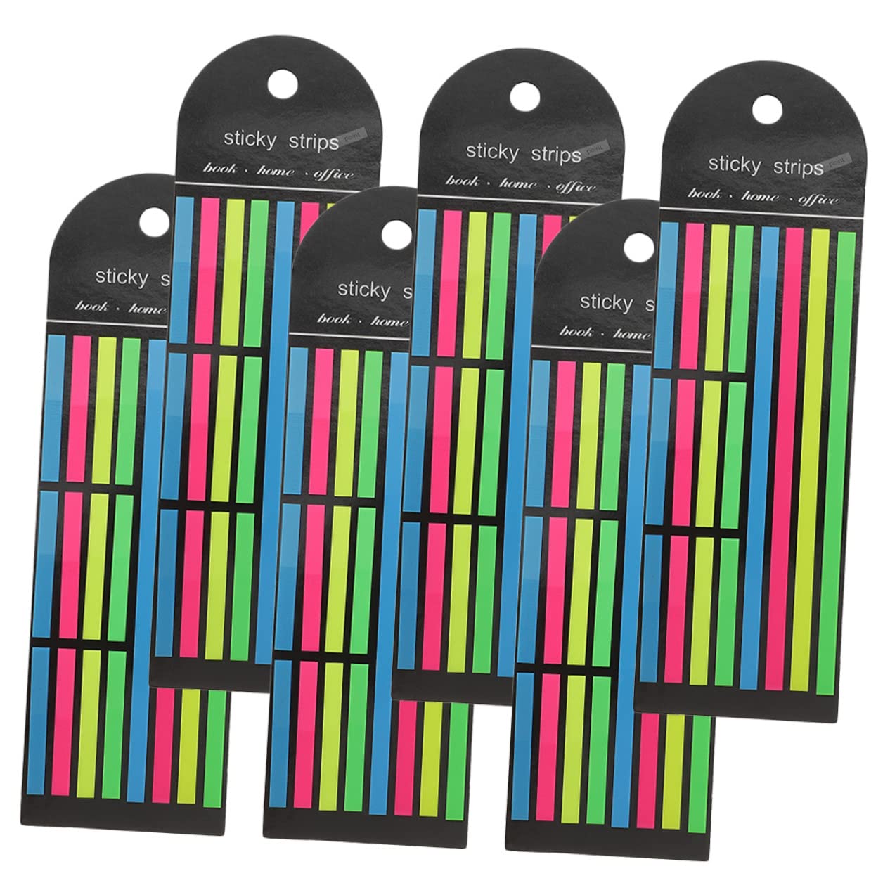 VILLCASE 18 Tiras De Lectura Cinta Resaltadora Para Libros Marcadores De Página Fluorescentes Tiras Adhesivas Para Navegación.