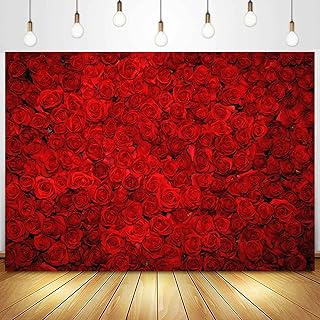12 Red Wedding Decoration Ideas for Bold and Romantic Styles 10 Sensfun Fabric Red Rose Backdrop Roses Flower Wall Background Valentine'...