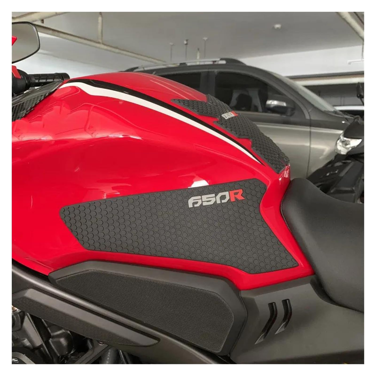 Protezione del cuscinetto del serbatoio Moto antiscivolo Lato Adesivi Serbatoio Carburante Pad Impermeabile Adesivo In Gomma Per CBR650R CB650R CB 650R CBR 650R 2019 2020 2021 2022 Adesivi per serbato