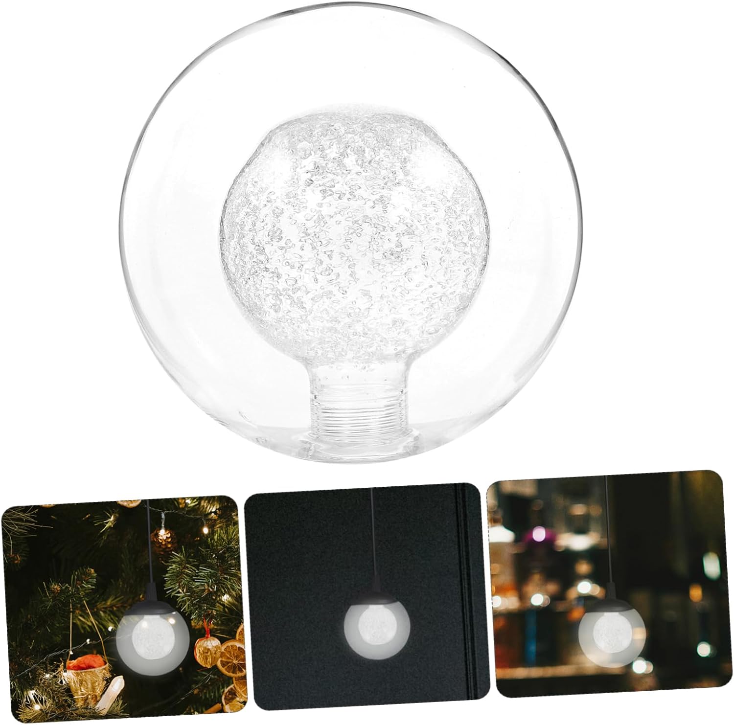 VANZACK Glass Orbs Lampshade Replacement Globe for Lamp Shade Holder Crackle Globe Lamp Parts Decorative Decor for Photography and Home