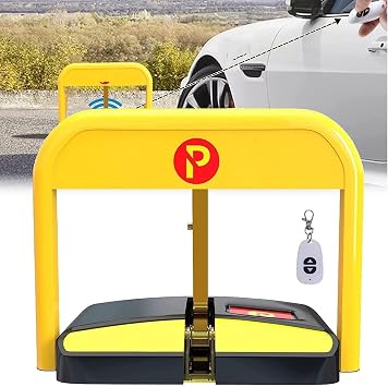 Smart Lock Parking Bollard, Automatic Remote Control Parking Lock, Carport Auto Space Stall Barrier, Car Park Driveway Guard Saver, Parking Bollards, Bollards for Driveway