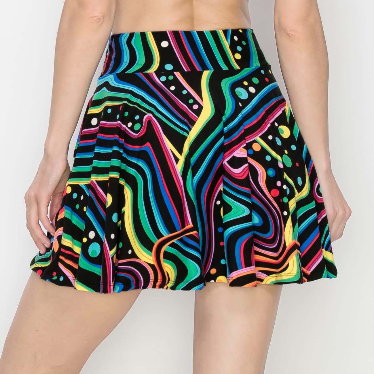 ALWAYS Gonna da tennis svasata da donna - gonna da tennis a pieghe a vita alta casual elasticizzato, JC3267/1530, XL