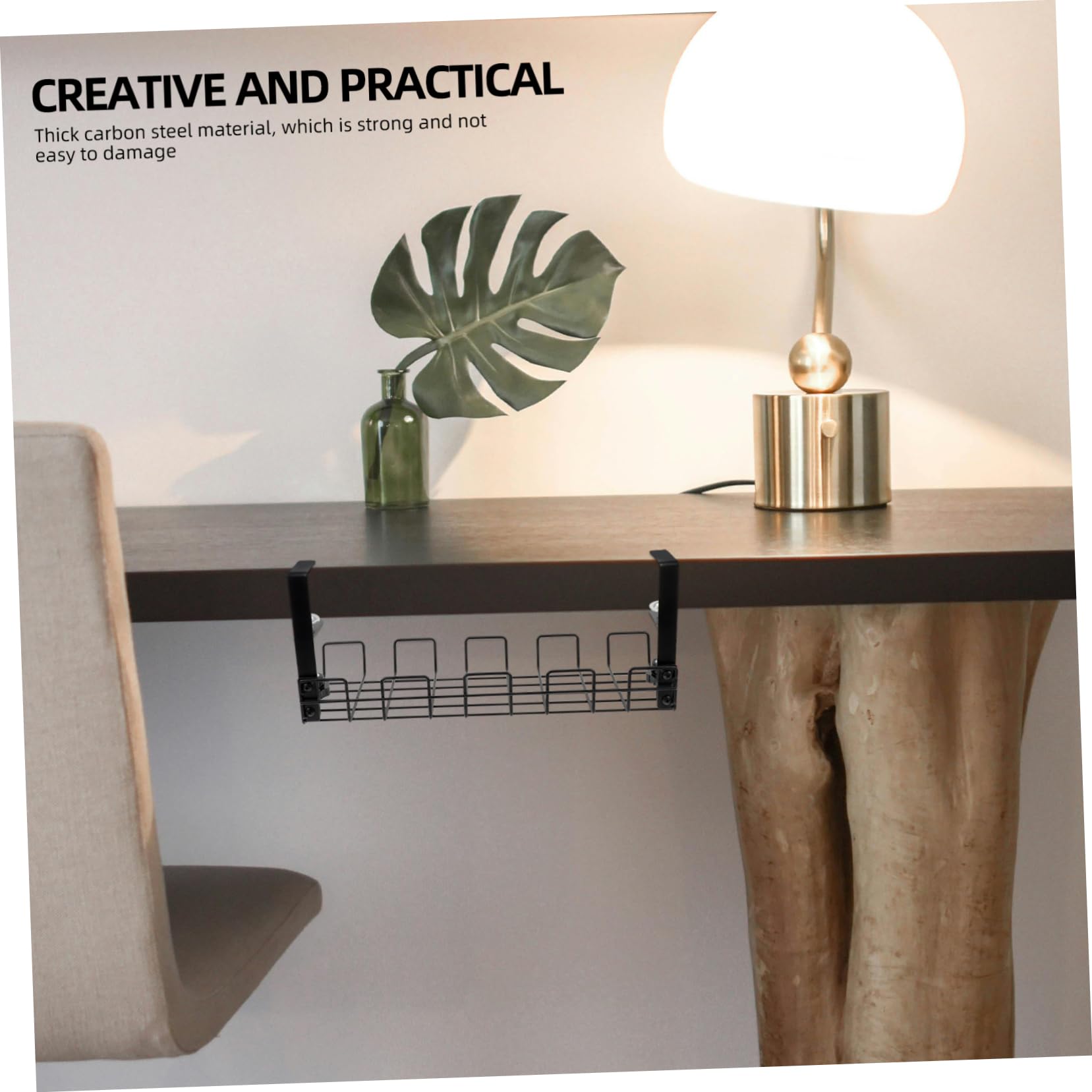 Porta Cavi Sotto Scrivania Carbonio Organizzatore Cavi Per Ufficio Facile Installazione e Design Semplice Per Confezione