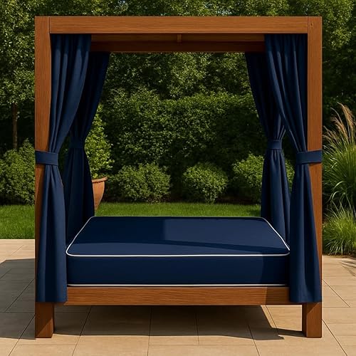 Vista 3 de Colchón impermeable para exteriores de 8 pulgadas, tamaño Queen, fácil de limpiar, cómodo colchón de espuma, fabricado en Estados Unidos