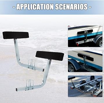 KUAFU Carpeted Boat Trailer Guide 2' Bunk Board Guide On Board Solid & Easy | Operation 75 Degree