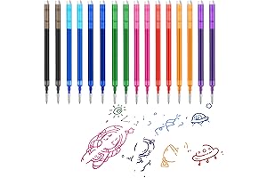 16 Pcs 0.5 mm Erasable Gel Ink Pen Refills Compatible with Frixion Friction