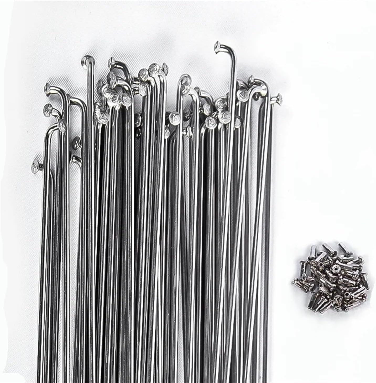 36Pcs Bicycles Stainless Steel Spokes High Strength 14G 2.0MM J Bend with Nipples/Road Bike Spokes170mm-300mm Bike Parts Cycling