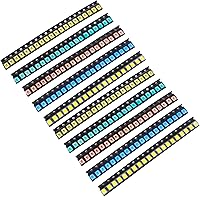 Vista 13 de Kit surtido de luces LED de diodo SMD 0805 de 5 colores x 40 piezas = 200 piezas (Chip mini 2.0mm x 1.2mm para PCB DC 20mA) Bombillas de luz
