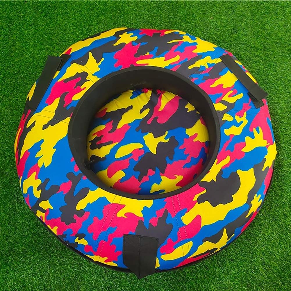 Winter Snow Tube Heavy Duty Inflatable Sled for Kids and Adults Multi Colored 70cm（27.6"）