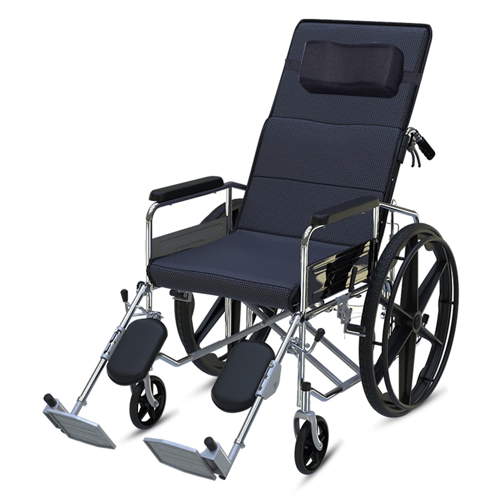 Buy Wheelchair Portable Folding Wheelchair with Removable Arms & Elevating Leg Rests, Travel