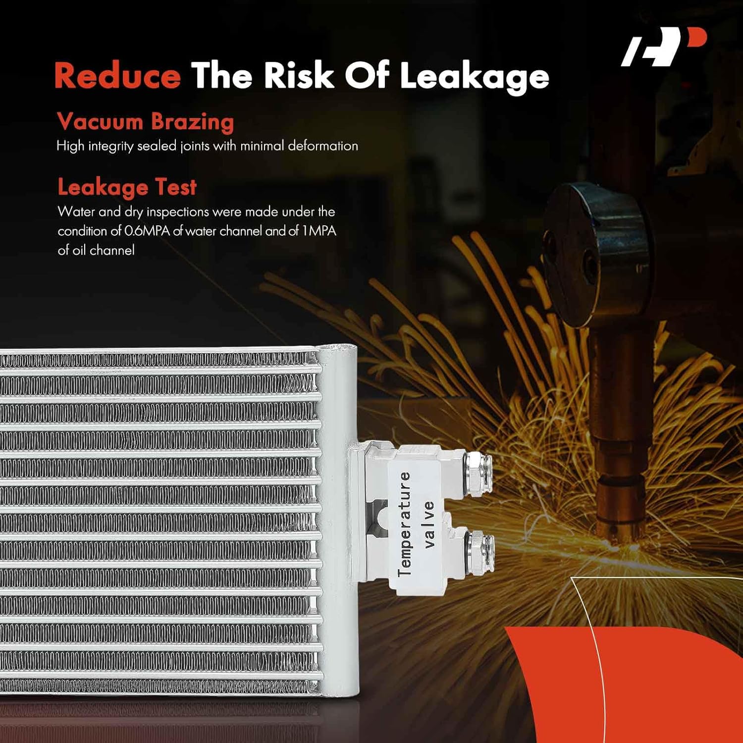 A-Premium Automatic Transmission Oil Cooler Compatible with Mercedes-Benz NCV3 Series Sprinter 2500 2010-2018, 7 Speed Transmission, with Temperature Control Valve, Replace# 2115001700