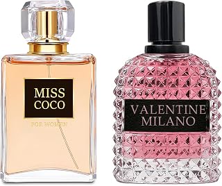 Women's Perfume Combo Set Milano Women&Miss Coco Floral Fruity Fragrance Eau De Parfum Elegant 100ml Bottle Natural Spray Each for Daily Used