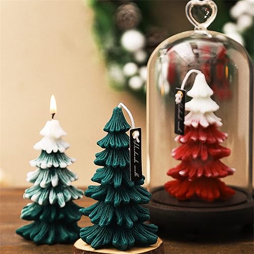 Miniatura 4 de Molde de silicona para velas de árbol de Navidad de cedro, pastel de fondant, molde de chocolate para hornear, molde de yeso de resina epoxi para