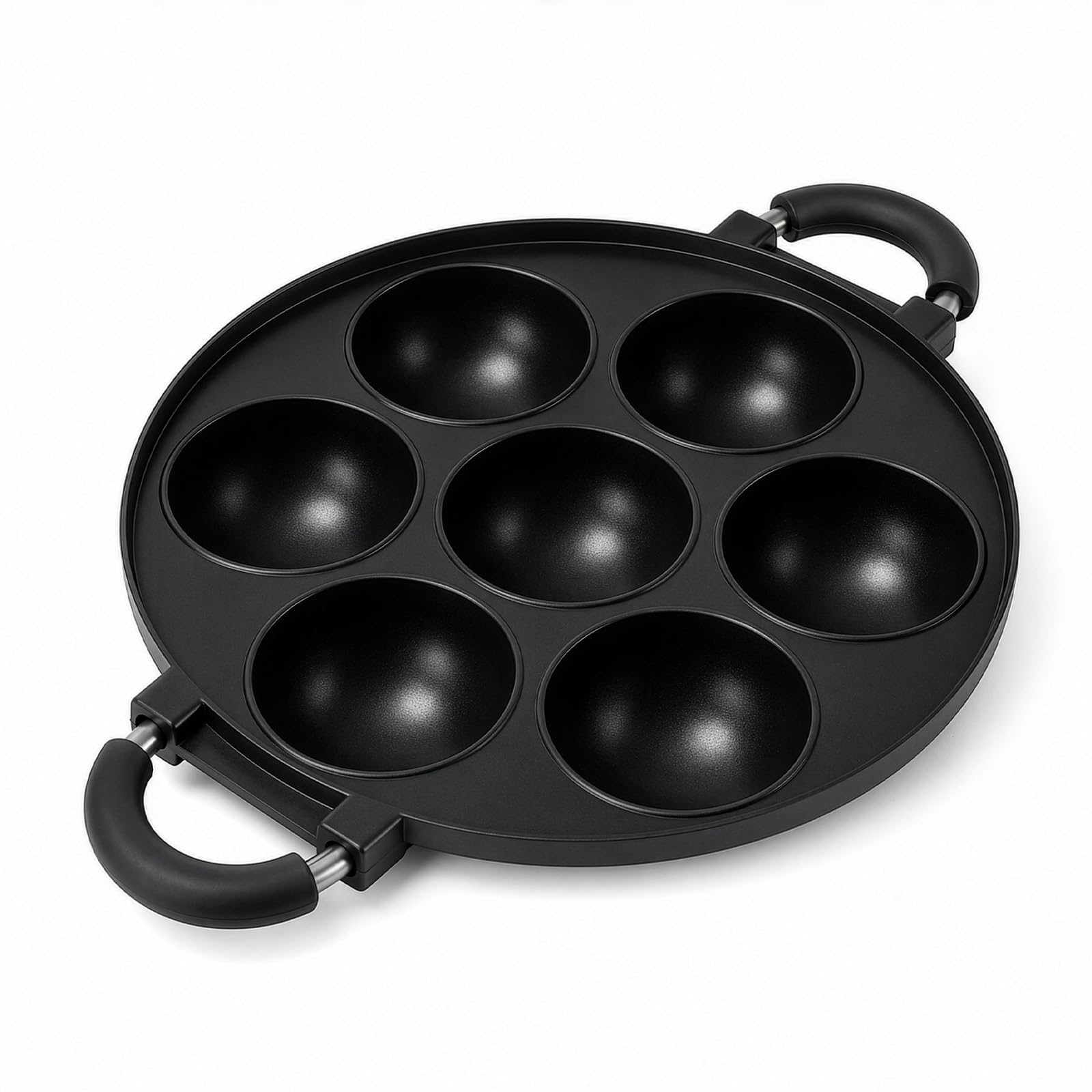 evergoods 1PC 7 Hole Omelette Pan Non Stick Egg Cooker Aluminum
