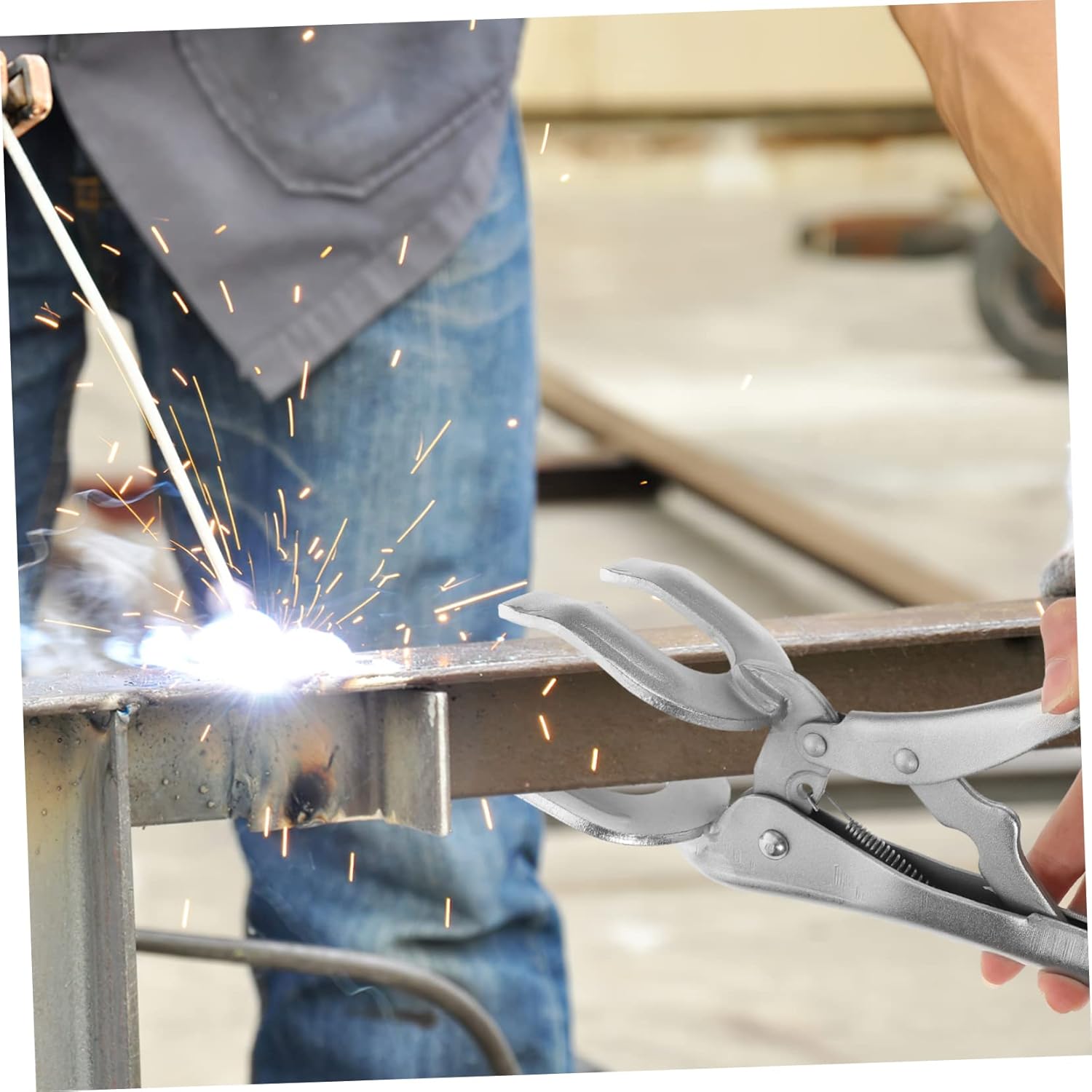 U Welding Pliers Heavy Duty Locking Welding Clamp for Soldering and Metalwork Durable Construction for Secure Clamping