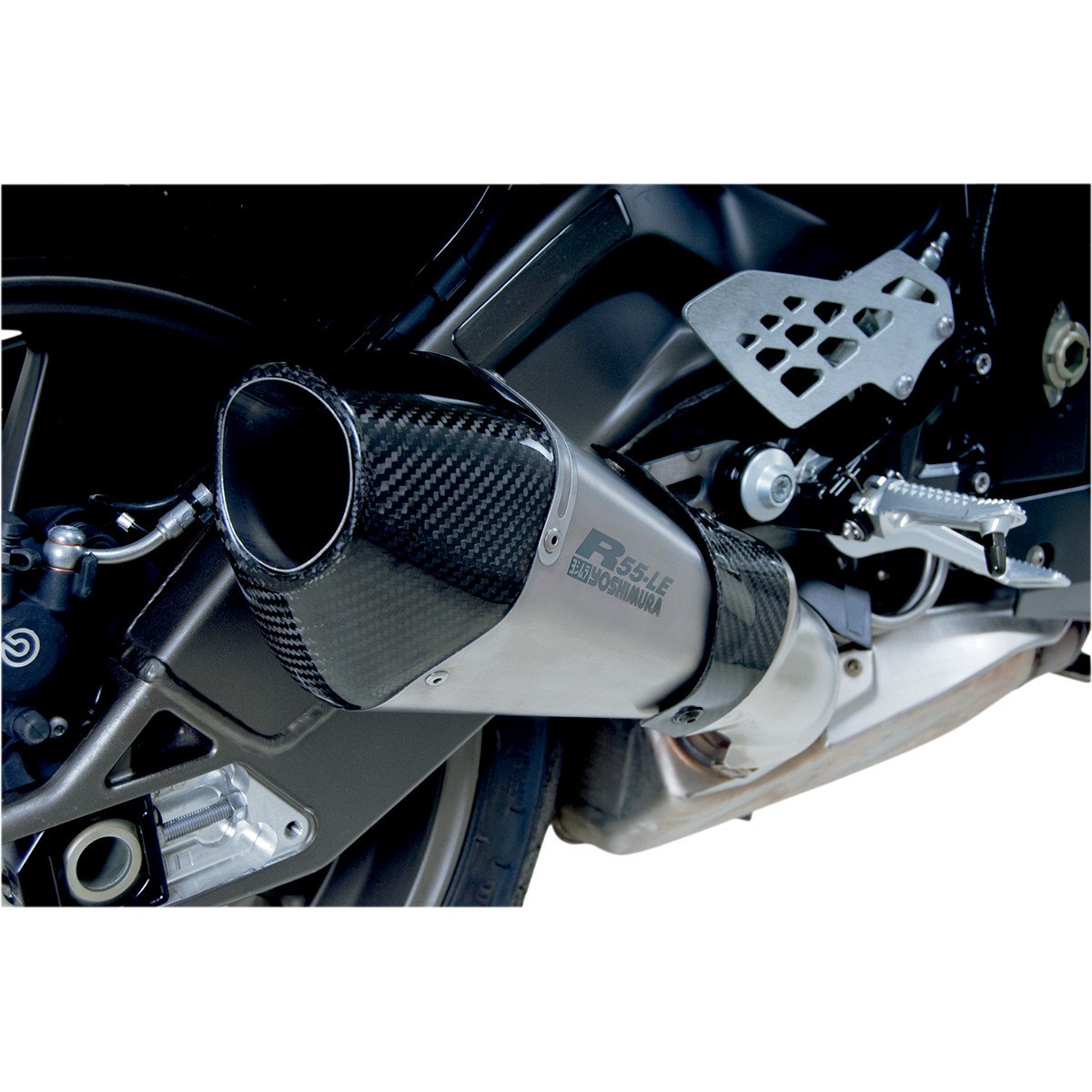 Yoshimura 191164 R55-LE Slip-On Muffler (Titanium Sleeve with