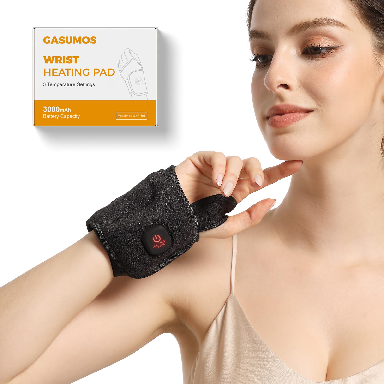 Wrist Heating Pad Heated Wrist Wrap for Pain Relief Heated Wrist Brace with 30 Mins Auto-Off 3000mAh Battery
