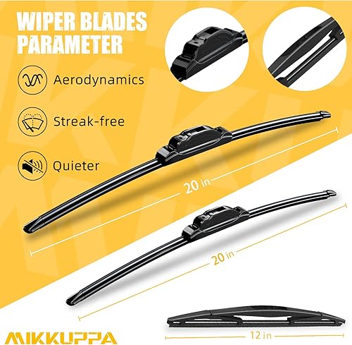 Vista 257 de MIKKUPPA Limpiaparabrisas de 26 pulgadas + 23 pulgadas + 12 pulgadas, repuesto para Mercedes-Benz 2013-2016 GL350 GL450, 2012-2015 ML350 ML550 ML63