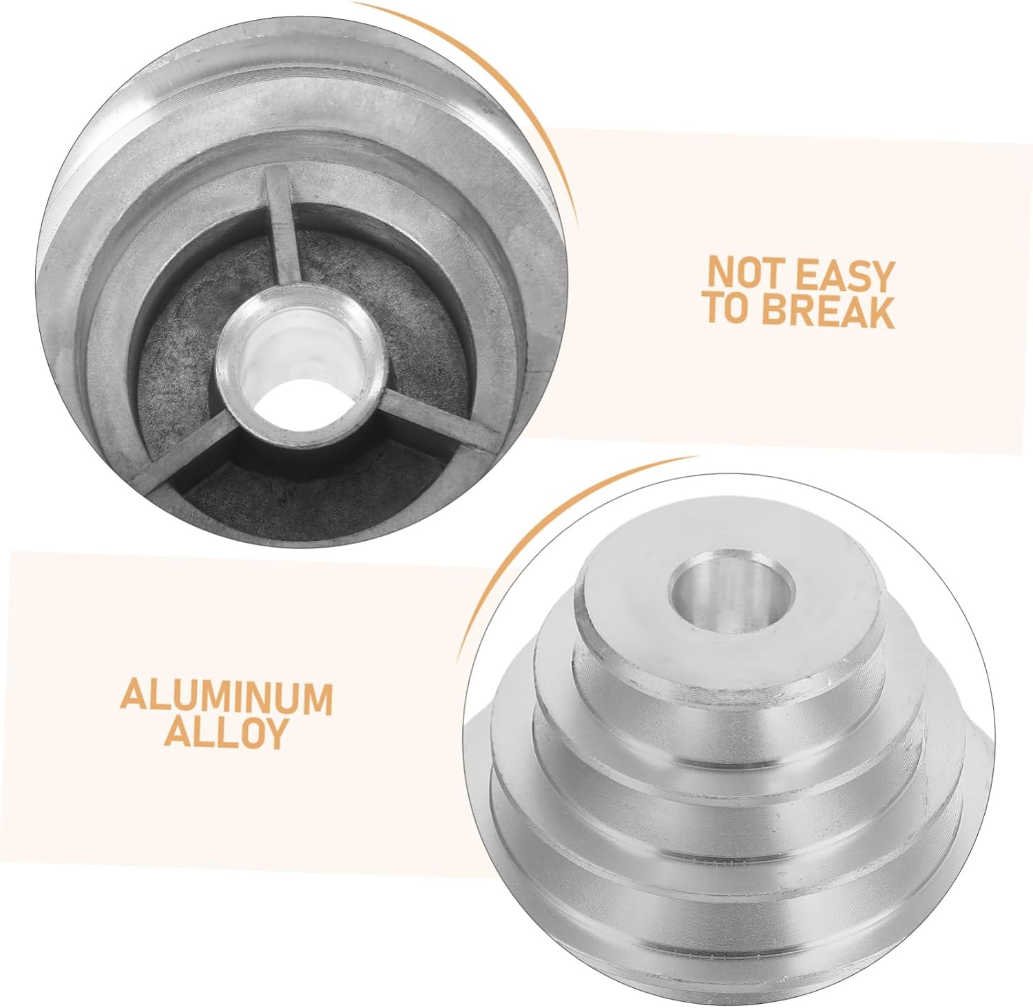 Zerodeko Metal Belt Pulley for Drilling Machine Bore Motor Pulleys Multi-Groove Wheel for Craftsman Drill Press