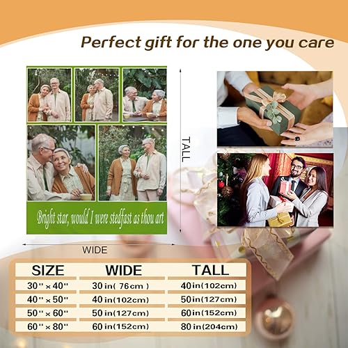 Vista 92 de Manta personalizada con texto fotográfico, manta de imagen personalizada para bebé, madre, padre, adultos, amigos, amantes, regalo personalizado
