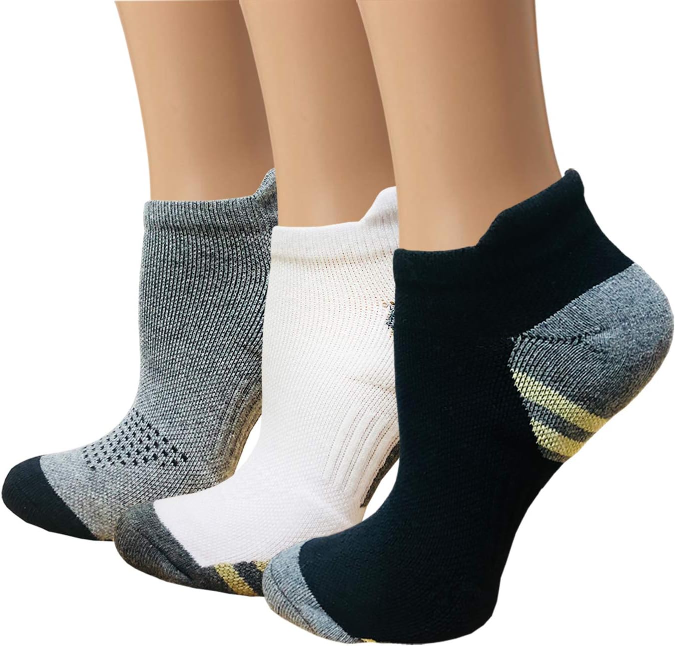 Copper Compression Socks Women and Men 6 Pairs - Circulation Arch Support Plantar Fasciitis Running Ankle Socks