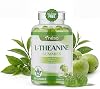 Gomitas de L-Teanina 400mg con GABA, 5-HTP, Magnesio y Mezcla de Hierbas – Suplemento de apoyo para la calma y relajación con Pasiflora, Melisa – Sabor a Manzana Verde, 60 Gomitas (30 Porciones) 1