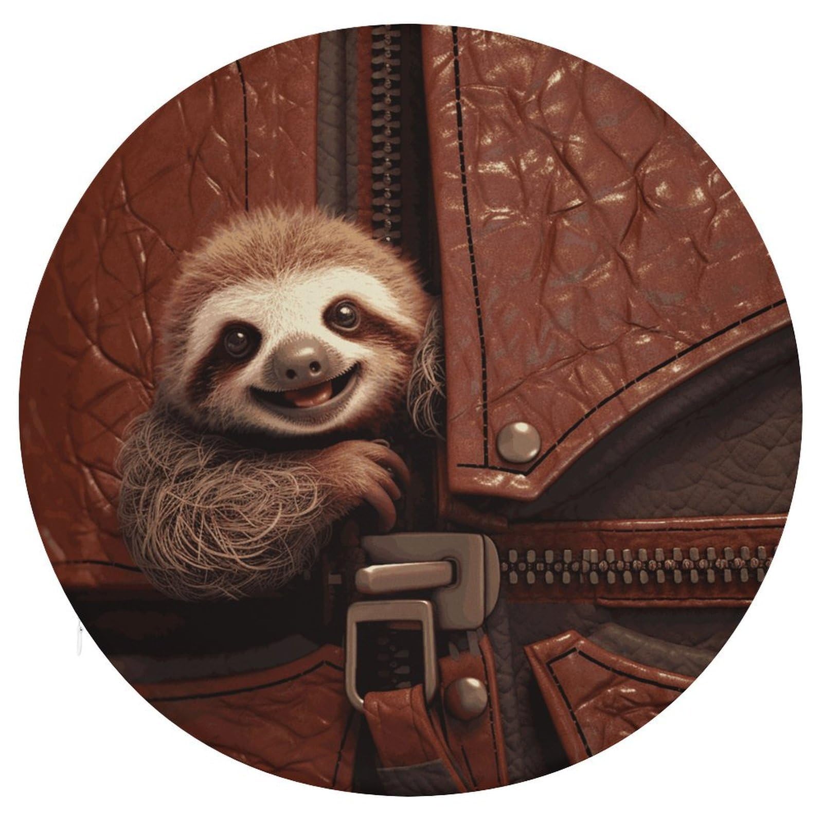 Adfgyerh Style Sloth On Zipper Cushion Memory Foam Pillow Core，Seat Cushion Detachable Design，Chair Cushions Suitable For All Seasons, And Can Be Used In Offices, Dining Rooms, Homes, And Other Settings.