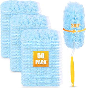 50 Pack Duster Refills for Swiffer Duster, Unscented Duster Refill Kit