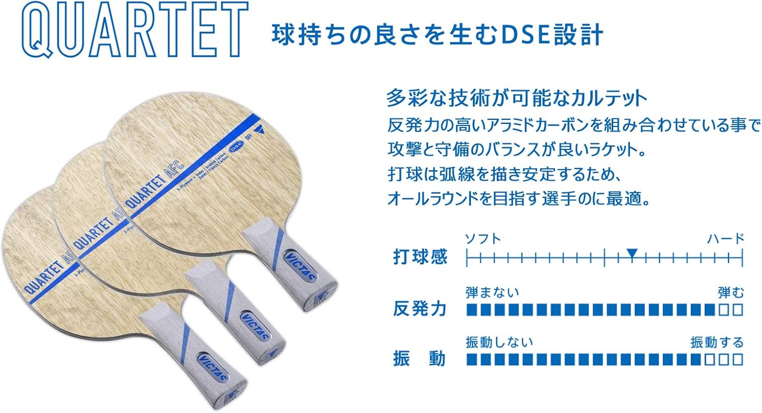 ヴィクタス(VICTAS) 卓球 ラケット カルテット AFC シェークハンド