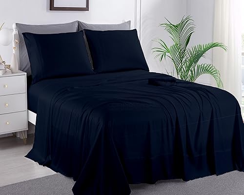 Sábanas extra largas de tamaño individual XL para dormitorio, sábanas de microfibra súper suave, ropa de cama de lujo de hotel, sábanas de